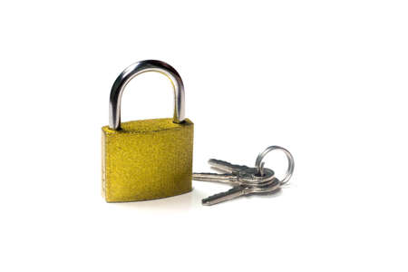 the key turned firmly in the lockの写真素材