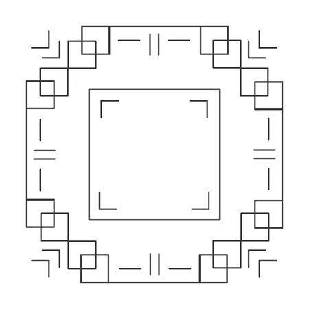 Trendy geometric shapes. Abstract geometric graphic element sign, labels and frames triangles line design elements. Geometric shapes border and frame design. Element line geometric esoteric.のイラスト素材