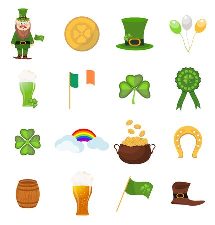 St. Patrick s Day vector design elements setのイラスト素材