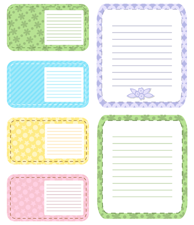 Set of different vector note papers adhesive remind.のイラスト素材