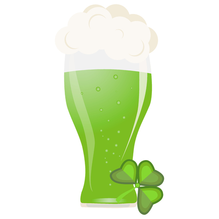 Alcohol green beer vector transparent glass illustration brewery and party beverage frosty drink.のイラスト素材
