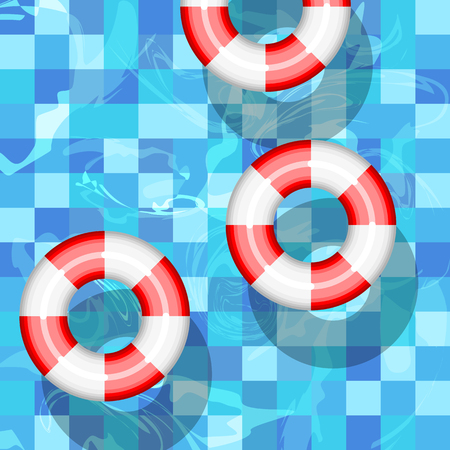 Lifebuoy help rescue save ship sos ring buoy vector swim assistance illustrationのイラスト素材