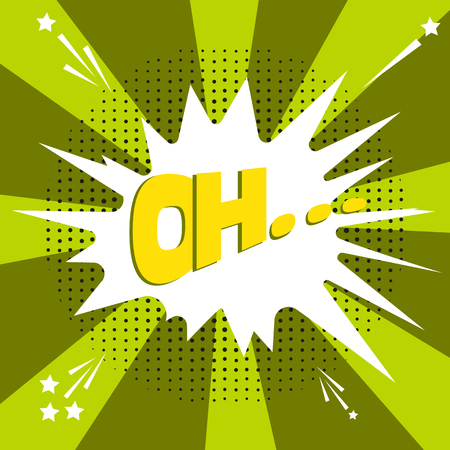 Oh... - Comic speech bubble cartoon.のイラスト素材