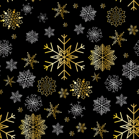 Snowflake winter design season December snow celebration ornament, vector illustration.のイラスト素材