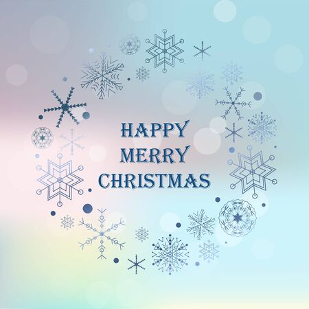 Vintage Christmas hand drawn card.のイラスト素材