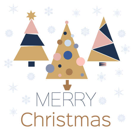 Vintage Christmas hand drawn card.のイラスト素材