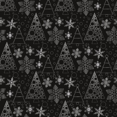 Snowflake winter design season december snow celebration ornament vector illustration seamless pattern backgroundのイラスト素材