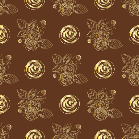 Pattern of rose bouquet illustration.のイラスト素材