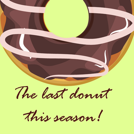 Donuts with glaze isolated on delicious background.のイラスト素材