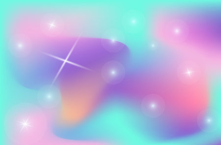 Unicorn backdrop background color gradient mesh vector universe. Vector illustration design rays light glow color violet blue space bright shiny glowing color art wallpaper magic backdrop decoration.のイラスト素材