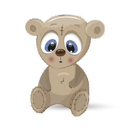 Bear animal teddy fluffy cartoon.のイラスト素材