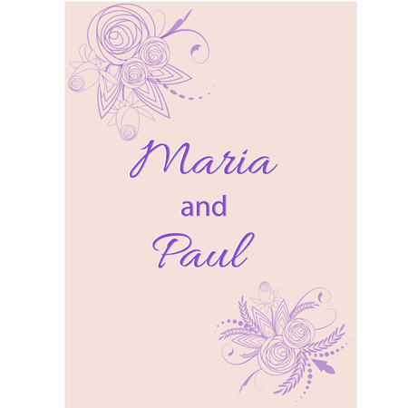 Wedding invitation card suite with flowers. Design vector illustration set border background vintage template.のイラスト素材