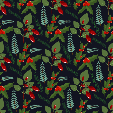 Christmas floral wreath winter pattern floret holiday elements art flower design illustration wreath.の写真素材