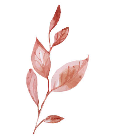 Autumn leaves. Yellow autumn garden leaf, red autumn leaf and fallen dry leaves.のイラスト素材