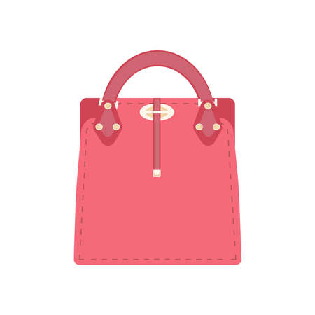 Fashion Bag of Colorful Empty Isolated in White. Vector Illustration handbag shopperのイラスト素材