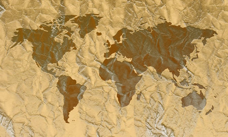 Circles style world map 