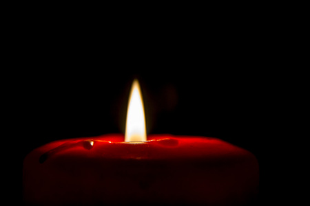 Valentine's red candle の写真素材