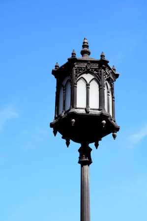A street lamp with blue sky background in Thailandの写真素材