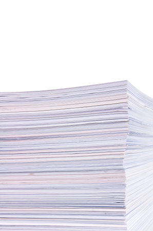 Stack of used paper and re-used in other areas.