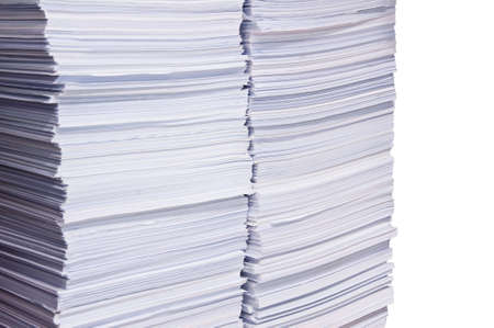 Stack of used paper and re-used in other areas.の写真素材