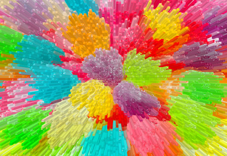 Multicolored extrude abstract backgroundの写真素材