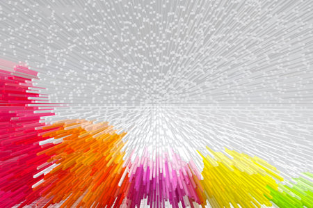Multicolored extrude abstract background
