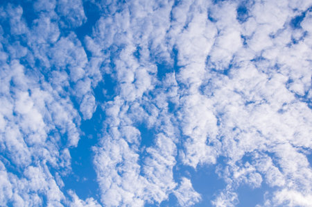 Blue sky with cloudの写真素材