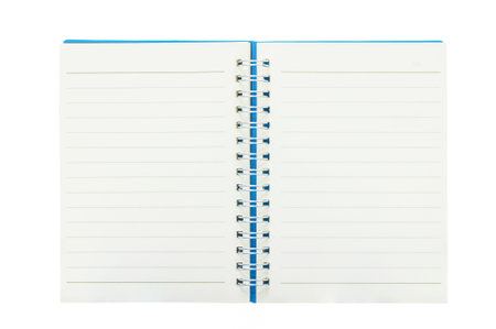 Blank notebook isolated on white background