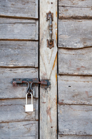 Old wooden door