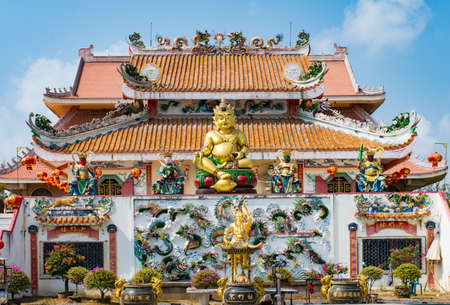 Chinese temple in Thailand, They are public domain or treasure of Buddhismの写真素材
