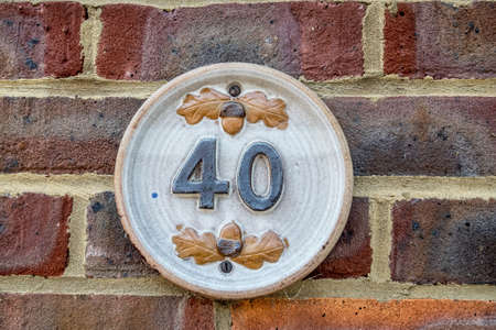 house plaque number 40の写真素材