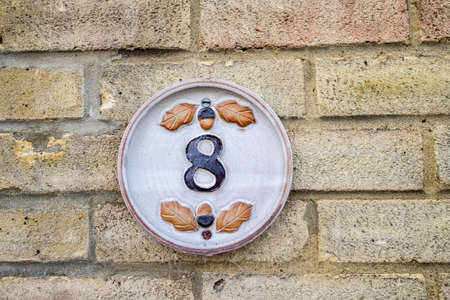 house plaque number 8の写真素材