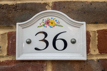 house plaque number 36の写真素材