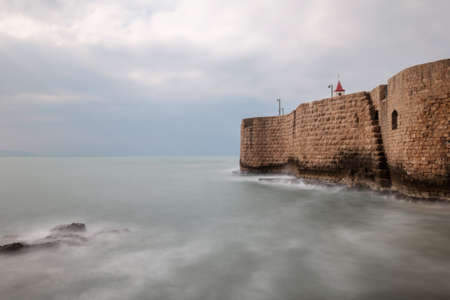 Akko is a small Israeli port town with ruins dating 4000 yearsの写真素材