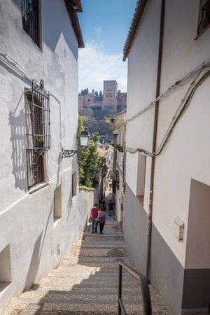 Old Narrow Streets, Granada - Spainの写真素材