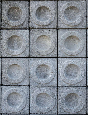 concrete blocks with patternの写真素材