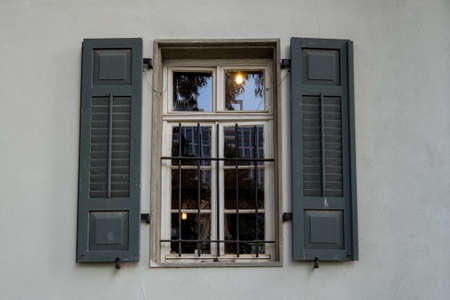 old window in tel avivの写真素材