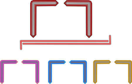 abstract industrial borders on white and separatorのイラスト素材