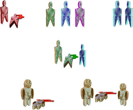accident paintball pictogram on white in 3d with camoのイラスト素材