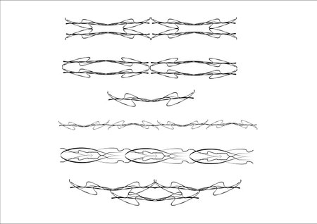 line art separators  on white のイラスト素材