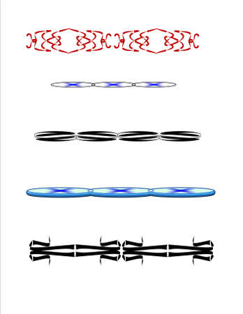 line art elements in 3d on whiteのイラスト素材