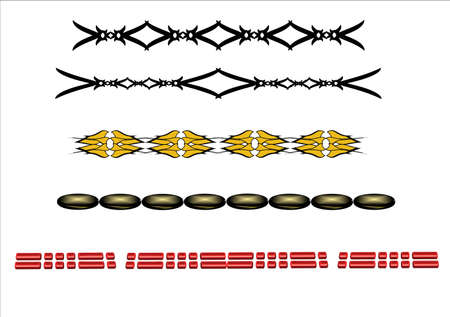 line art frames on whiteのイラスト素材