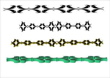 ornate 3d borders and framesのイラスト素材