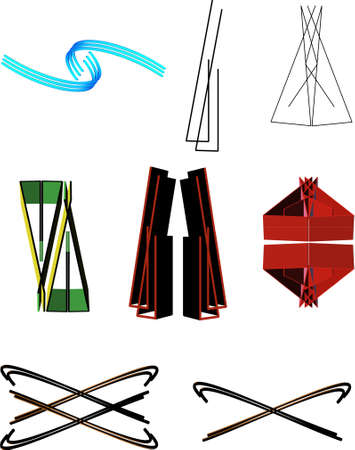 3d elements on white のイラスト素材