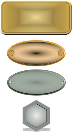 3d pewter name platesのイラスト素材