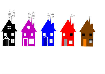 homes with wireless internetのイラスト素材