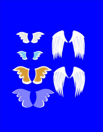  assortment of angel wings のイラスト素材