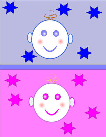 baby birth announcementのイラスト素材