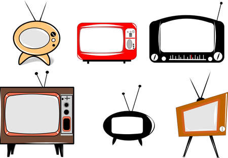 retro televisionsのイラスト素材
