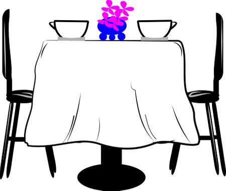 table for twoのイラスト素材